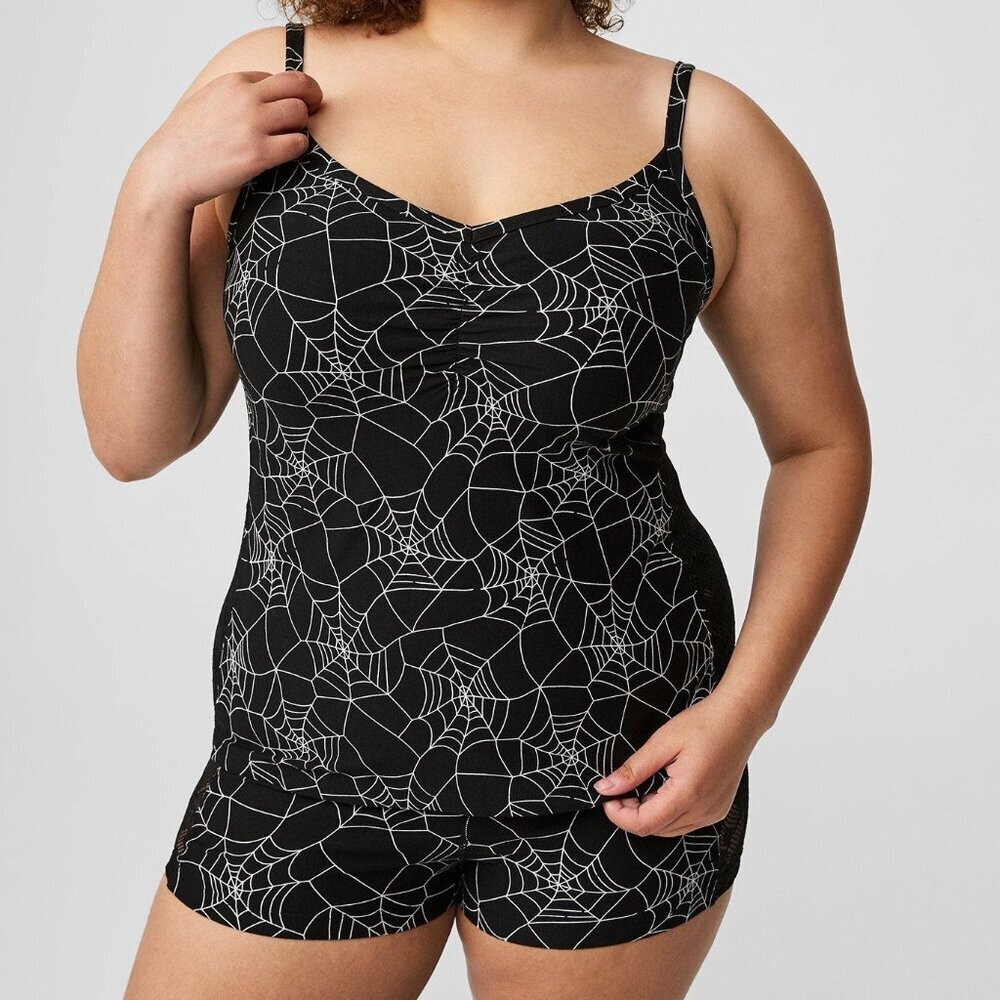 Foxy Lace Side Sleeveless Sleep Tank And Shorts (3 Top, 2 Bot)